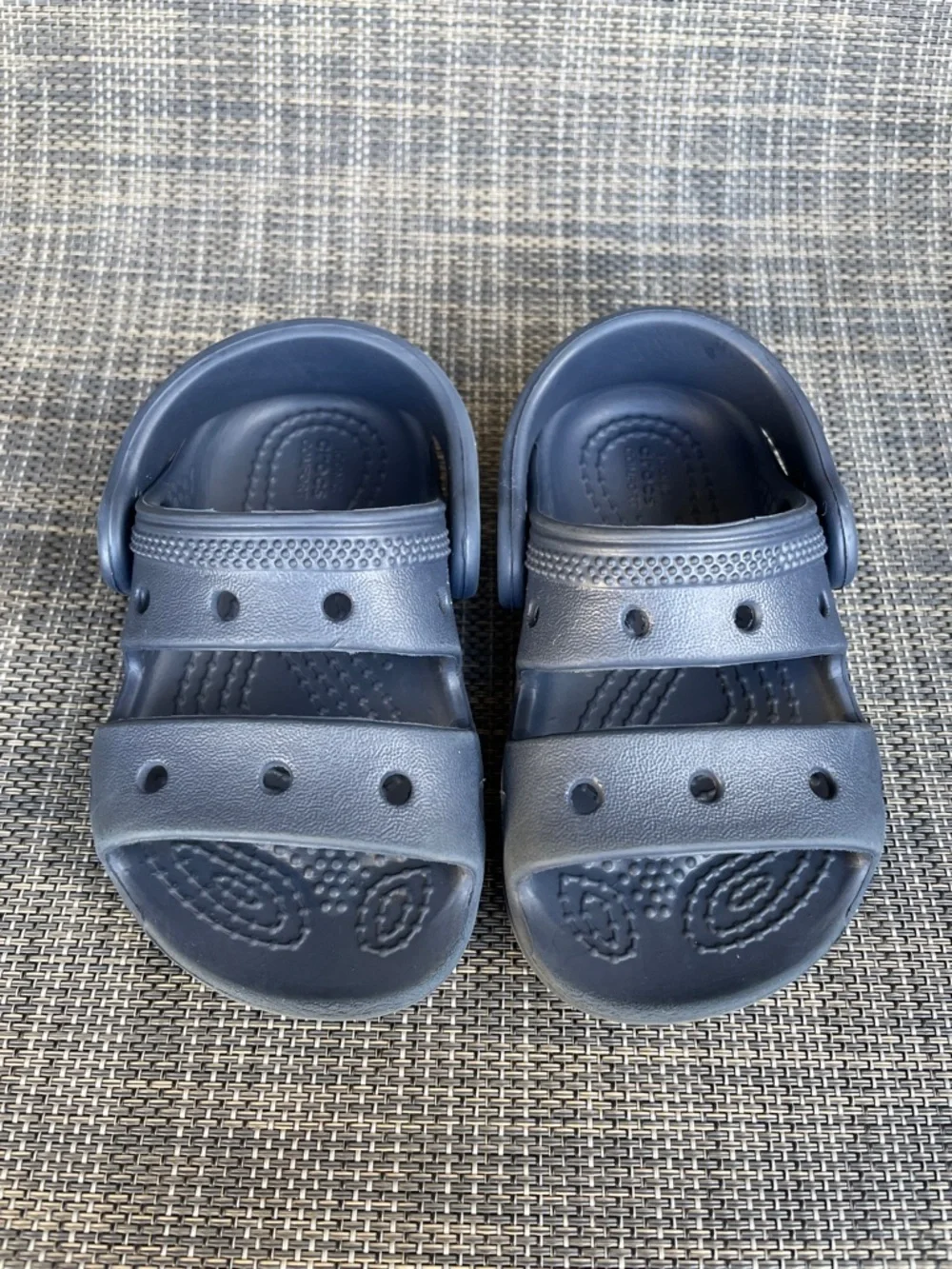 CROCS Easy-On Clogs sling back Sandals Navy Blue Summer Shoes infant size 5